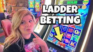 I Tried the Ladder Betting Strategy on a Slot Machine in Las Vegas...