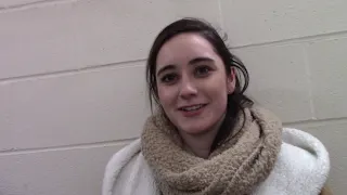 Kaetlyn in the stairwell