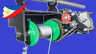 Diy Electric Hoist Using Bicycle Parts And Wiper Motor