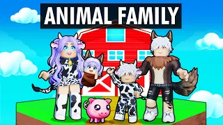 Having an ANIMAL FAMILY in Roblox Brookhaven Rp!