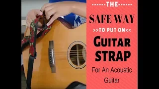 How To Attach a Guitar Strap To Acoustic Guitars **WITHOUT RISK YOUR GUITAR ** W/ Special Locks