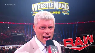 Cody Rhodes Fire Promo + The Judgement Day Interrupts - WWE Raw 1/30/23 (Full Segment)