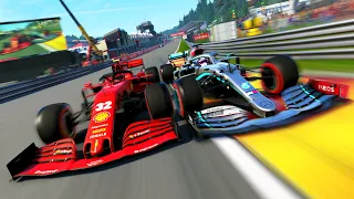 F1 2020 Gameplay: Michael Schumacher vs Lewis Hamilton! 100% Belgian GP Race