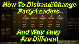 How To Change Or Disband Party Leaders and How They Are Different Bannerlord Guide - Flesson19