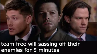 team free will sassing off their enemies for 5 minutes