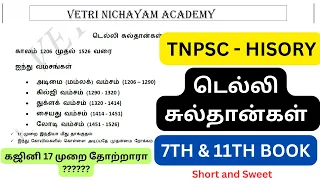 கஜினி 17 முறை தோற்றாரா ?????? கதை தான் | டெல்லி சுல்தான்கள் | Short Notes | 7th & 11th | வரலாறு |