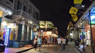 New Orleans French Quarter Tour & Bourbon Street at Night vs Day (HD)