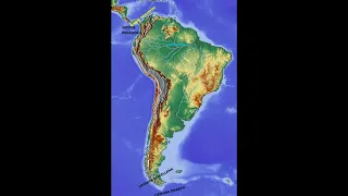 Mapa fizyczna Ameryki Południowej