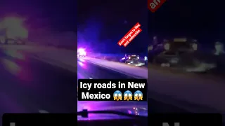 Driving to fast on icy roads in New Mexico