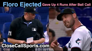 E82 - Dylan Floro Ejected by Jordan Baker After Getting Pulled, Having Given Up 4 Runs to San Diego