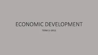 Economic development explained