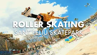 Roller skating skatepark sesh - SANT FELIU SKATEPARK