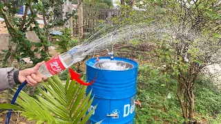 The 60 year old plumber's unexpected method! Install a sink with a steel drum and bottle! great idea