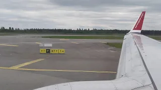 Norwegian 737-800 Cloudy Takeoff from Oslo Gardermoen Airport