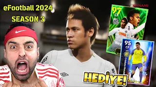 YENİ EFOOTBALL 2024 3.SEZON ÇIKTI 😱 KONAMİ DEN HERKESE 100 SANTOS NEYMAR VE RONALDO HEDİYE !