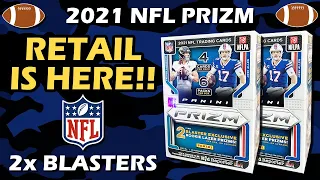 NFL PRIZM RETAIL!! 2021 Panini Prizm Football Blaster 2x Retail Box Review