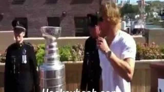 NHL Bruins Michael Ryder Drops & Dents the Stanley Cup