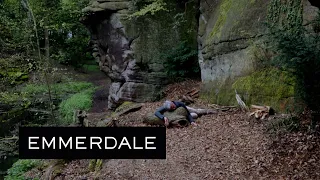 Emmerdale - Caleb Gets Pushed Off A Gauge