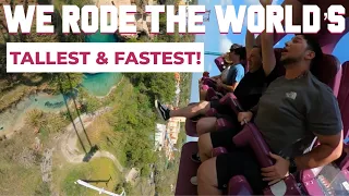 Riding Serengeti Flyer at Busch Gardens Tampa | World’s TALLEST & FASTEST ride of its kind!