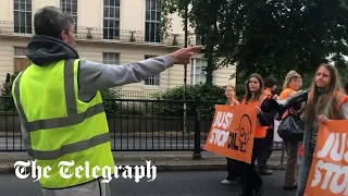 Furious builder tells Just Stop Oil activist to 'run yourself over'