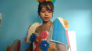 Flores de mayo gown from recycled materials