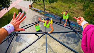 ESCAPING ANGRY SECURITY  (Extreme Parkour POV Chase)