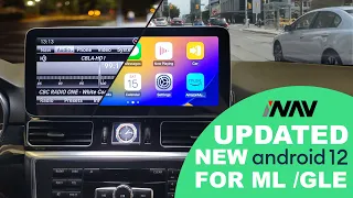 INFOTAINMENT UPGRADE INAV Android 12 screen Mercedes Benz ML GLE Apple CarPlay Android Auto Google