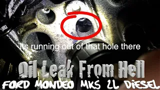 Oil Leak From Hell !!   Rear Main Oil Seal?...Ford Mondeo Mk5 2L Diesel