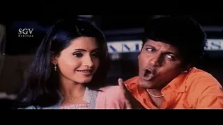 Shivarajkumar Funny English talking to Impress Heroine | Comedy Scenes of Kannada Movies