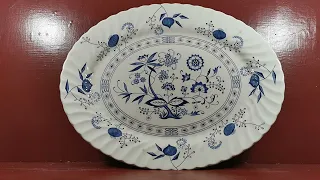 Vintage Johnson Brothers Blue Nordic China Ironstone platter