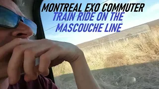 MONTREAL EXO COMMUTER TRAIN EVENING RIDE ON THE MASCOUCHE LINE