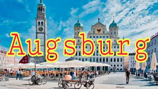 Augsburg City Germany 🇩🇪 Walking tour, 4k video