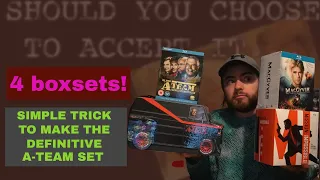 Unboxing A-Team (Bluray and DVD boxsets), MacGyver, and Mission Impossible