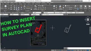 How to insert Survey plan in AutoCAD.| easy method tutorial for beginners| Basic  Tutorial.