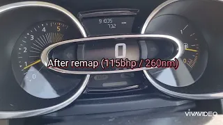 Renault Clio 1.5 DCI before and after remap comparison