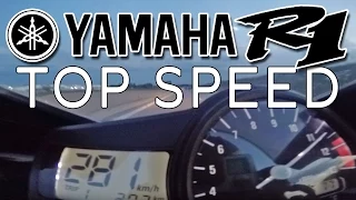 YAMAHA YZF R1 TOP SPEED TEST ON GERMAN AUTOBAHN