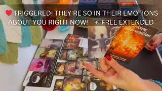 ❤️ TRIGGERED! THEY'RE SO IN THEIR EMOTIONS ABOUT YOU RIGHT NOW! LOVE TAROT READING ALL SIGNS #tarot