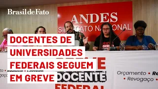 Docentes de universidades federais seguem em greve