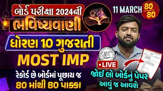 Std 10 Gujarati Final Exam Paper Imp | Board Exam ભવિષ્યવાણી 2024 | Gujarat Board Full Paper Imp