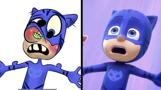 Pj masks drawing meme - gekko & catboy funny moments - Disney cartoon pj masks