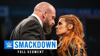FULL SEGMENT — Becky Lynch slaps Triple H: SmackDown, Feb. 5, 2019