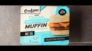Snacksters || CLASSIC BREAKFAST MUFFIN || SAUSAGE and HASH BROWN || Food Review
