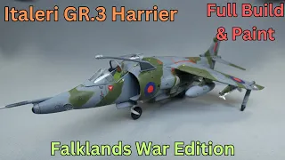 Italeri Harrier GR.3 jumpjet Falklands War 1/72 scale model kit full build and paint