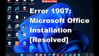 Error 1907 could not register font Microsoft Office Installation Error in Windows 11 / 10 [Fixed]