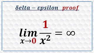 Delta-Epsilon proof of Infinite limit