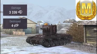 World of Tanks Blitz/KV-2 mastery/ 3,336 damage/ 4 kills