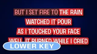 Adele - Set Fire To The Rain | Karaoke Lower Key