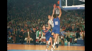 Vrankovic's AMAZING block  |  Barcelona vs Panathinaikos  Euroleague Final 1996