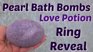 Pearl Bath Bombs Ring Reveal - Love Potion Bath Bomb Demo!