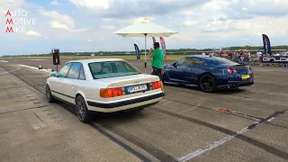 650HP Nissan GTR R35 Armytrix vs vs 760HP Audi 100 Quattro